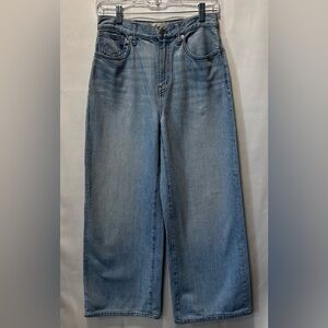 Madewell Sky Blue Wide Leg Jeans